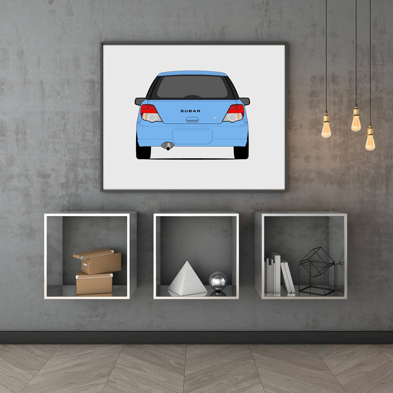 Subaru Impreza Wagon G2 (2000-2002) Bugeye (Rear) Poster