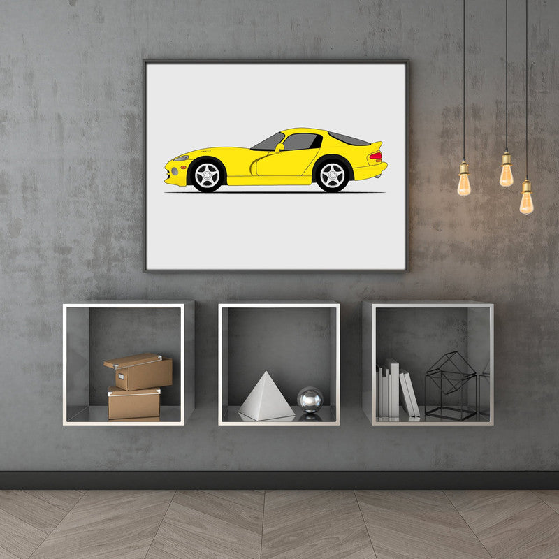 Dodge Viper SR II (1996-2002) 2nd Generation (Side Profile) Poster