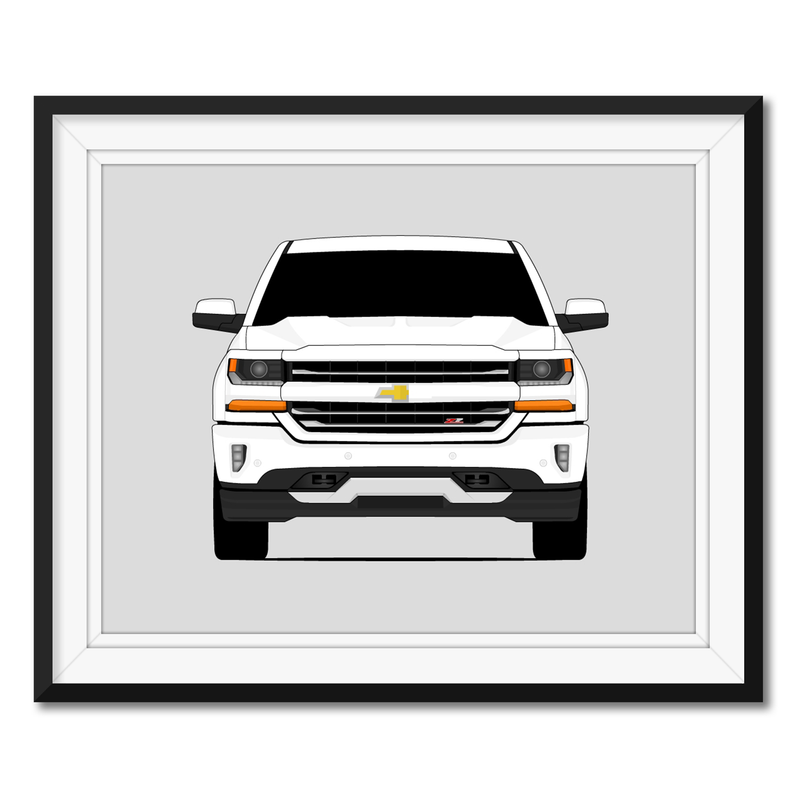 Chevy Silverado Z71 (2016-2018) 3rd Generation Poster
