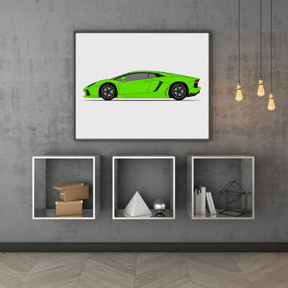 Lamborghini Aventador (2011-2016) (Side Profile) Poster