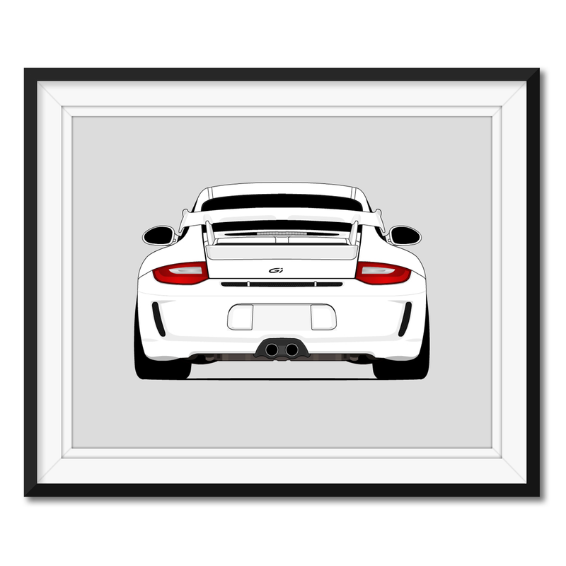 Porsche 911 GT3 (2009-2012) 997.2 (Rear) Poster