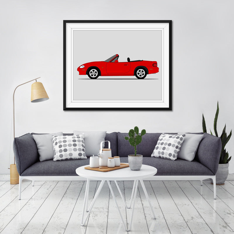 Mazda Miata MX-5 NB (1998-2005) (Side Profile) Poster