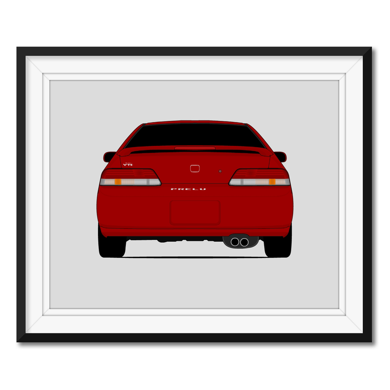 Honda Prelude (1997-2001) 5th Generation (Rear) Poster