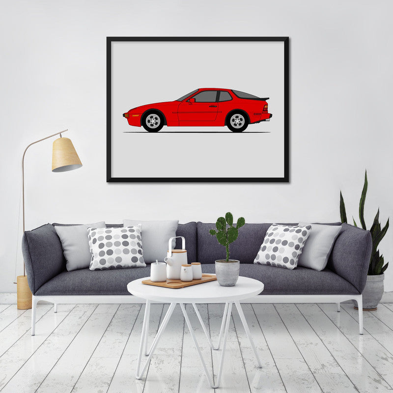 Porsche 944 (1983-1985) (Side Profile) Poster