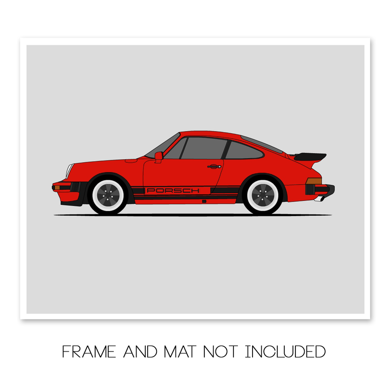 Porsche 911 Turbo (1975-1984) 930 (Side Profile) Poster