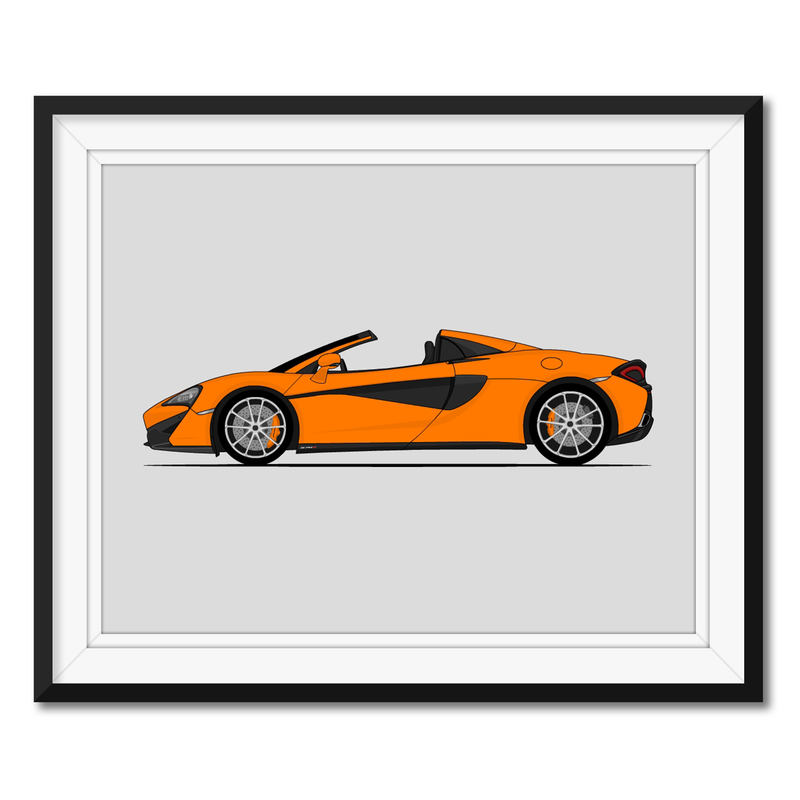 Mclaren 570S Spider (2017-2021) (Side Profile) Poster