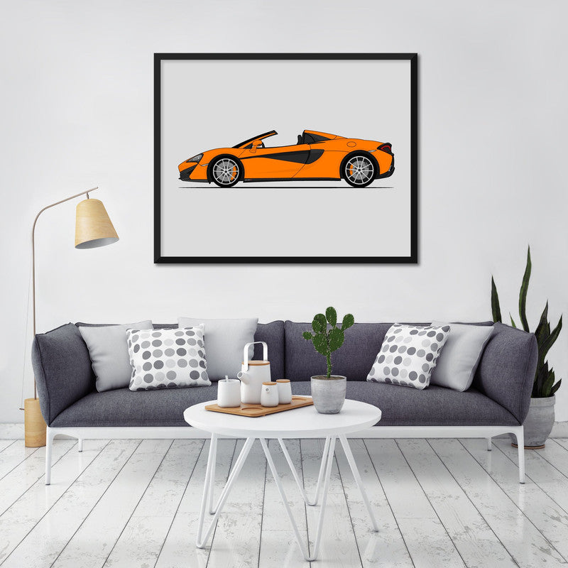 Mclaren 570S Spider (2017-2021) (Side Profile) Poster