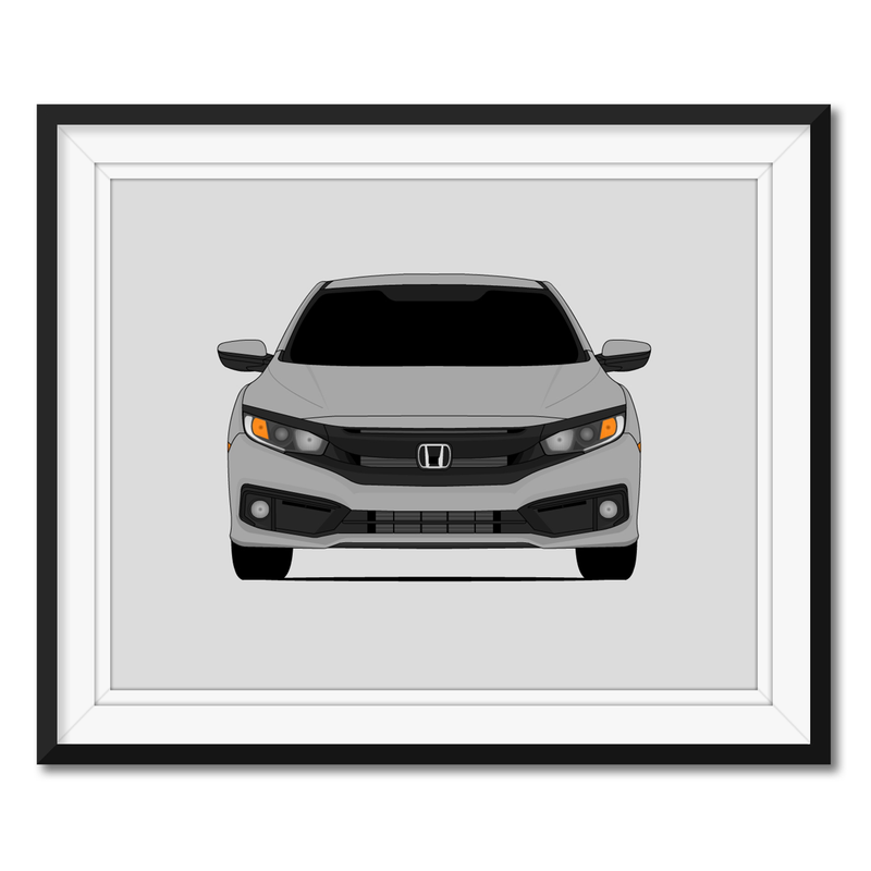 Honda Civic Coupe (2019-2021) Gen 10 Poster