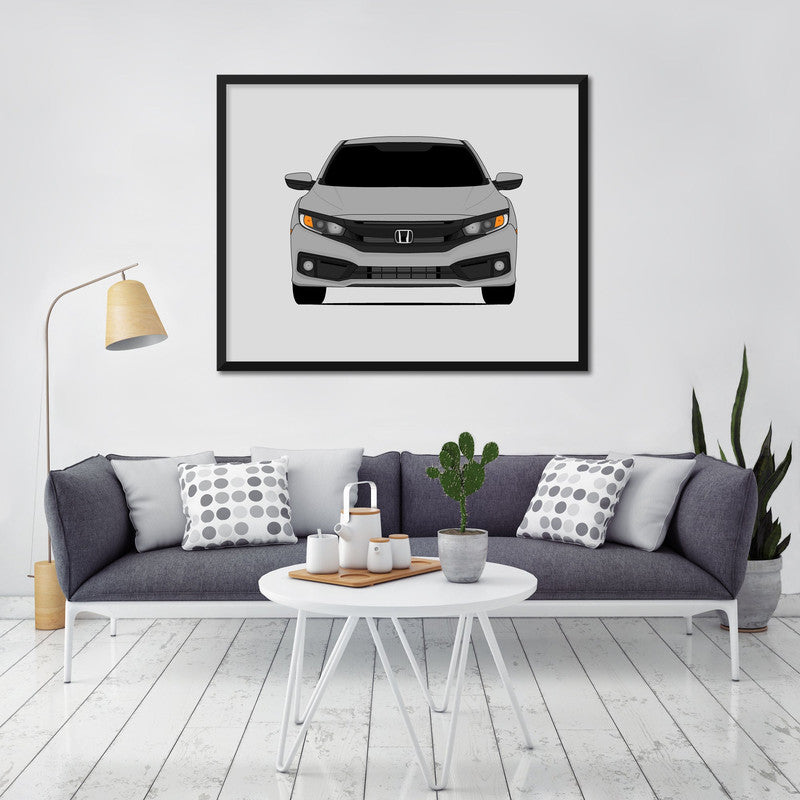 Honda Civic Coupe (2019-2021) Gen 10 Poster