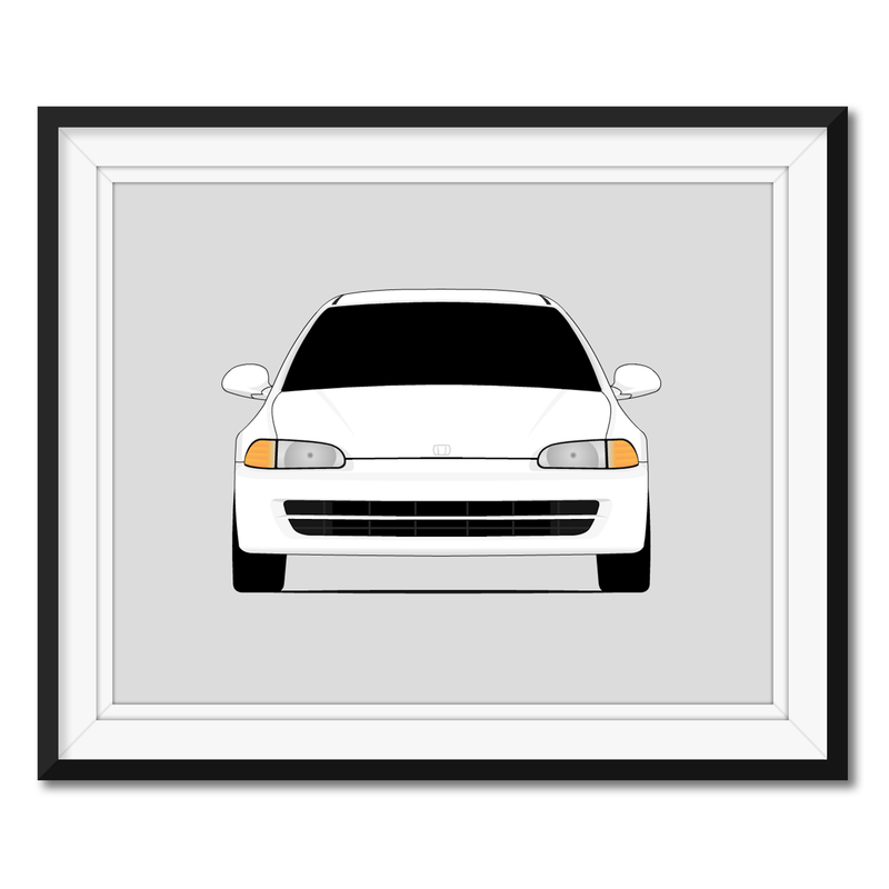 Honda Civic Sedan (1991-1995) Gen 5 Poster