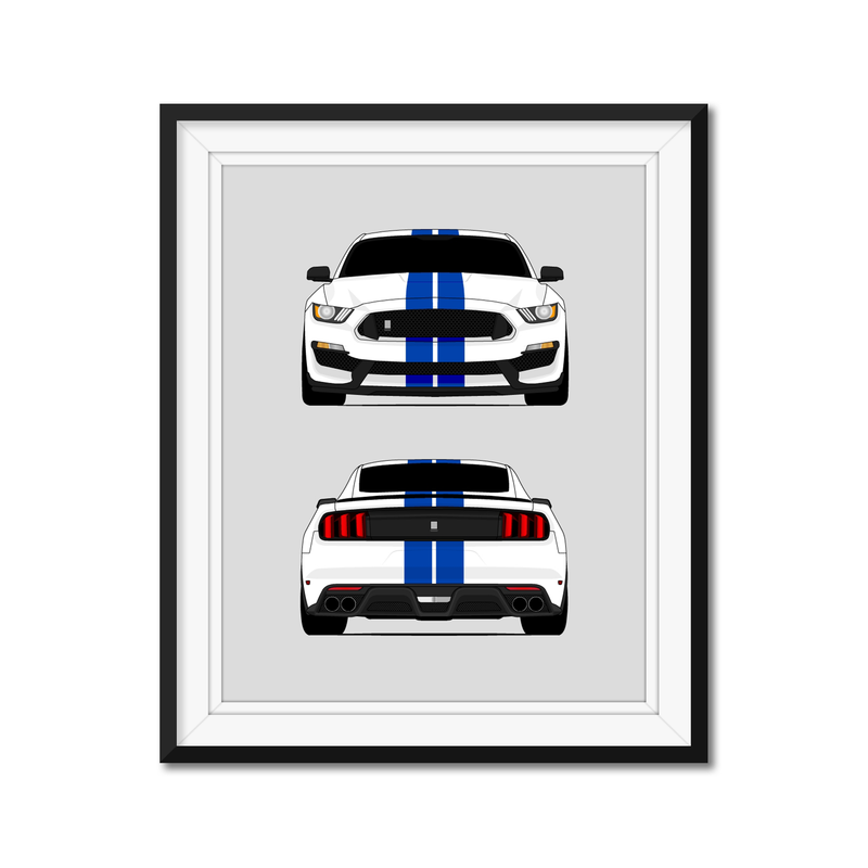 Ford Shelby GT350 (2015-2020) S550 (Front and Rear) Poster