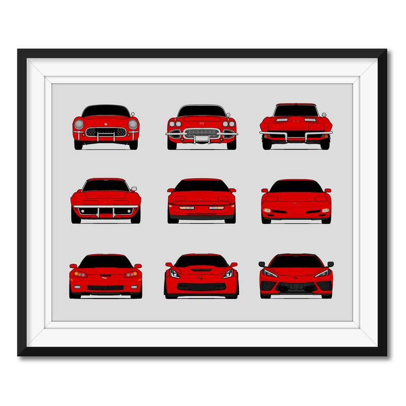 Chevy Corvette Generations (Landscape)
