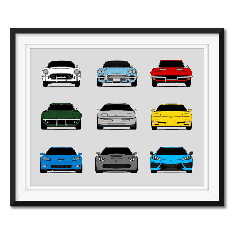 Chevy Corvette Generations (Landscape)