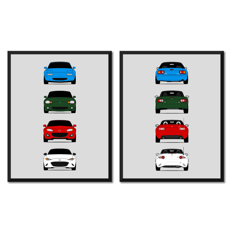 Mazda Miata Generations Front and Rear Set