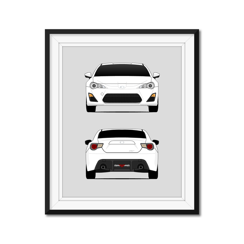 Scion FR-S (2012-2016) (Front and Rear) (FT86) Poster