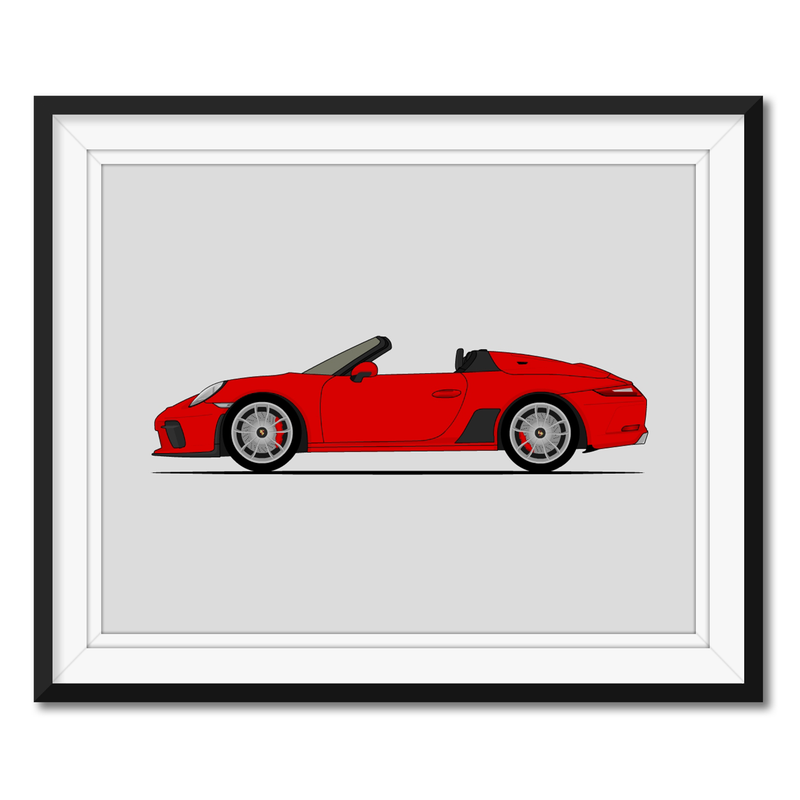 Porsche 911 Speedster (2019-2020) 991.2 (Side Profile) Poster