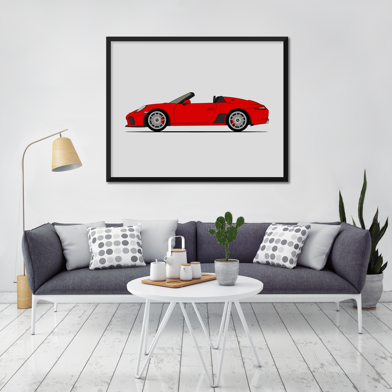 Porsche 911 Speedster (2019-2020) 991.2 (Side Profile) Poster