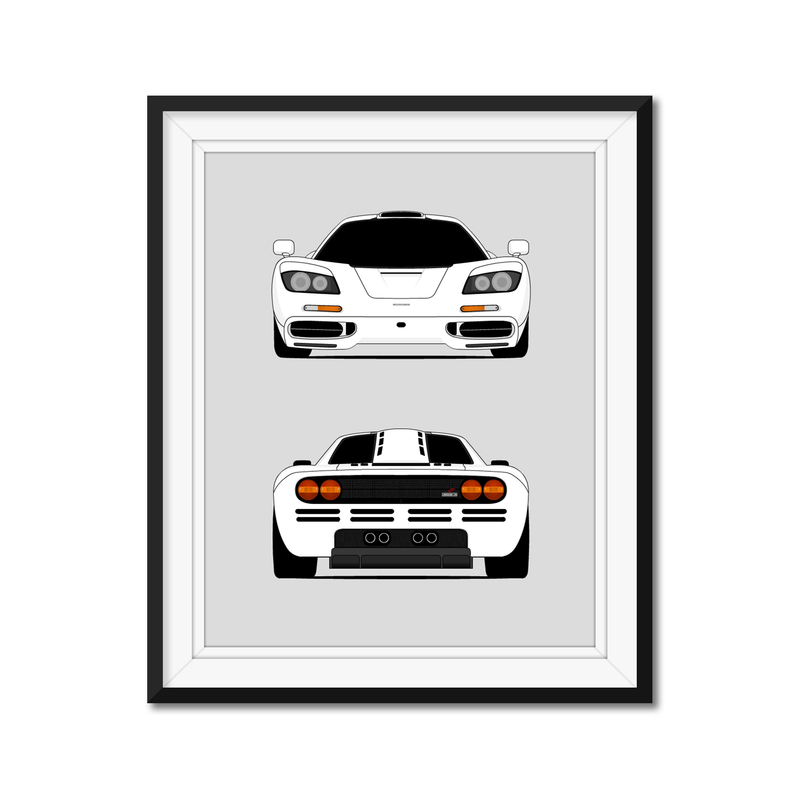 McLaren F1 (1993-1998) (Front and Rear) Poster