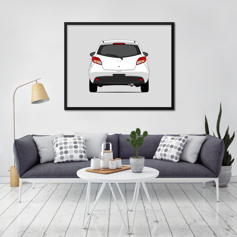 Mazda 2 DE/DH (2007-2014) (Rear) Poster