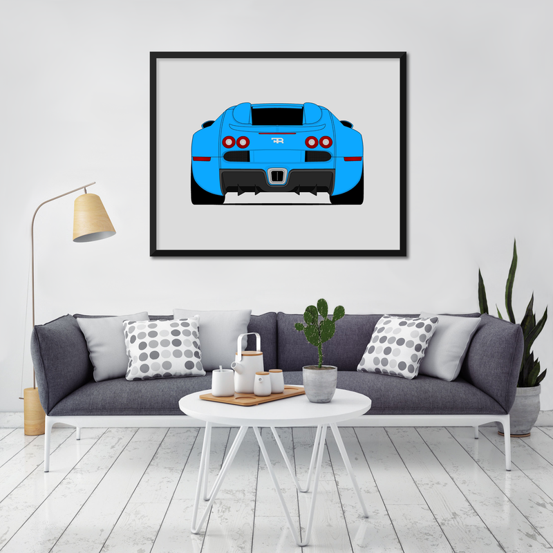 Bugatti Veyron (2005-2011) (Rear) Poster