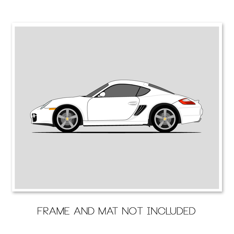 Porsche Cayman S 987 (2005-2008) (Side Profile) Poster