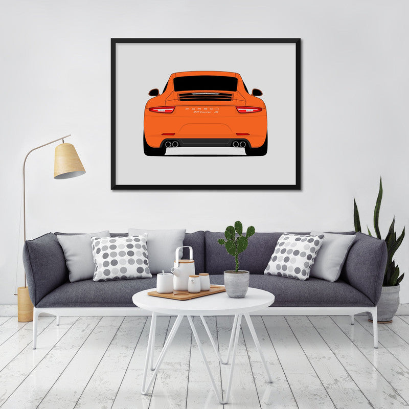 Porsche 911 991.1 Carrera (2012-2016) (Rear) Poster