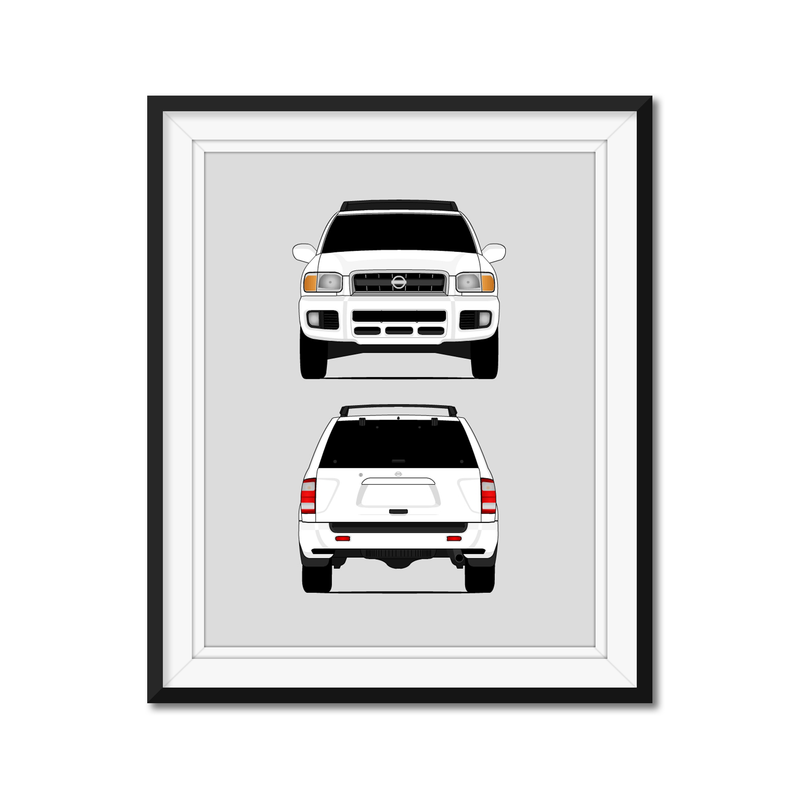 Nissan Pathfinder R50 (1999-2004) (Front and Rear) Poster