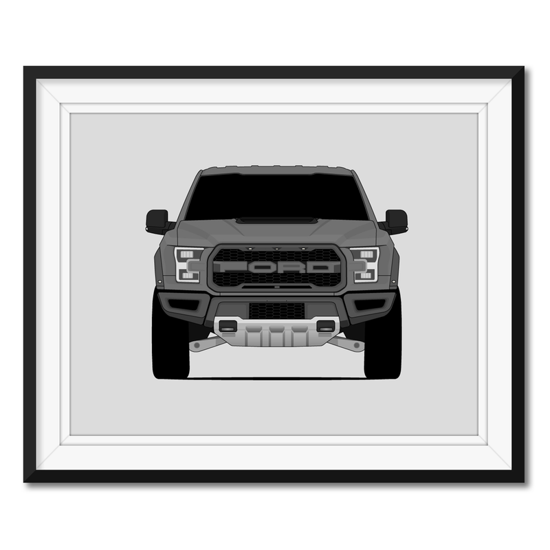 Ford F-150 Raptor SVT (2017-2020) 13th Generation Car Poster – Custom ...