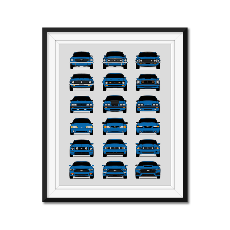 Ford Mustang Generations (More Color Combinations)