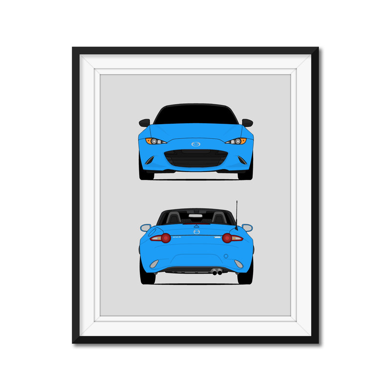 Mazda Miata MX-5 ND (2015-Present) (Front and Rear) Poster