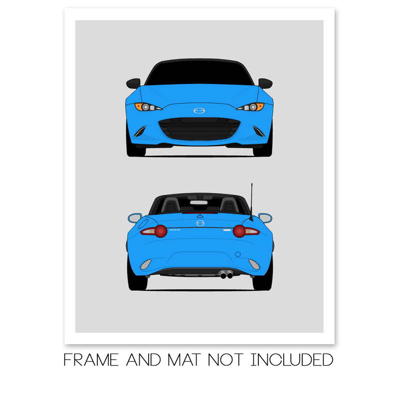 Mazda Miata MX-5 ND (2015-Present) (Front and Rear) Poster