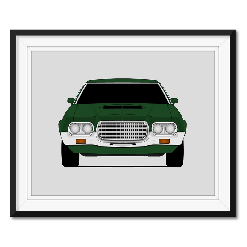 Ford Ranchero (1972) Car Poster – Custom Car Posters