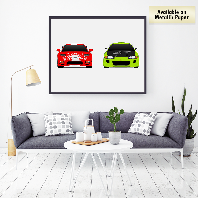 Mazda RX-7 and Mitsubishi Eclipse from the Fast and the Furious