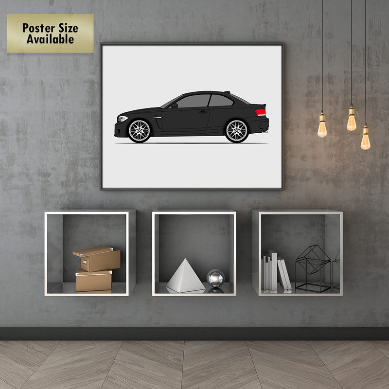 BMW 1M E82 Coupe (2011-2012) (Side Profile) Poster