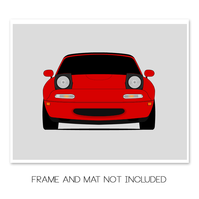 Mazda Miata MX-5 NA (1989-1997) Headlights Up Poster
