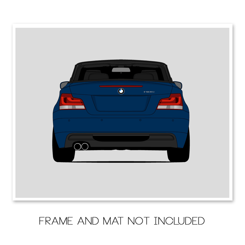 BMW 1 Series 135i Convertible (2007-2013) (Rear) Poster