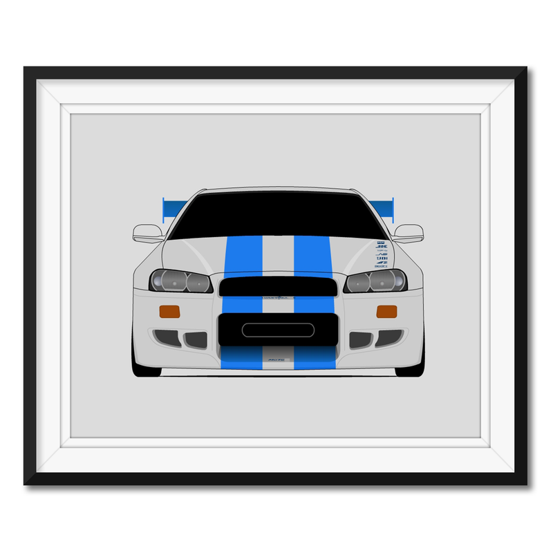 Nissan Skyline GT-R R34 (1998-2002) from the Fast and the Furious Poster