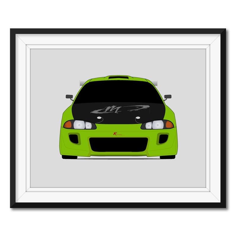 Mitsubishi Eclipse 2G DSM (1995-1999) Fast and the Furious Poster
