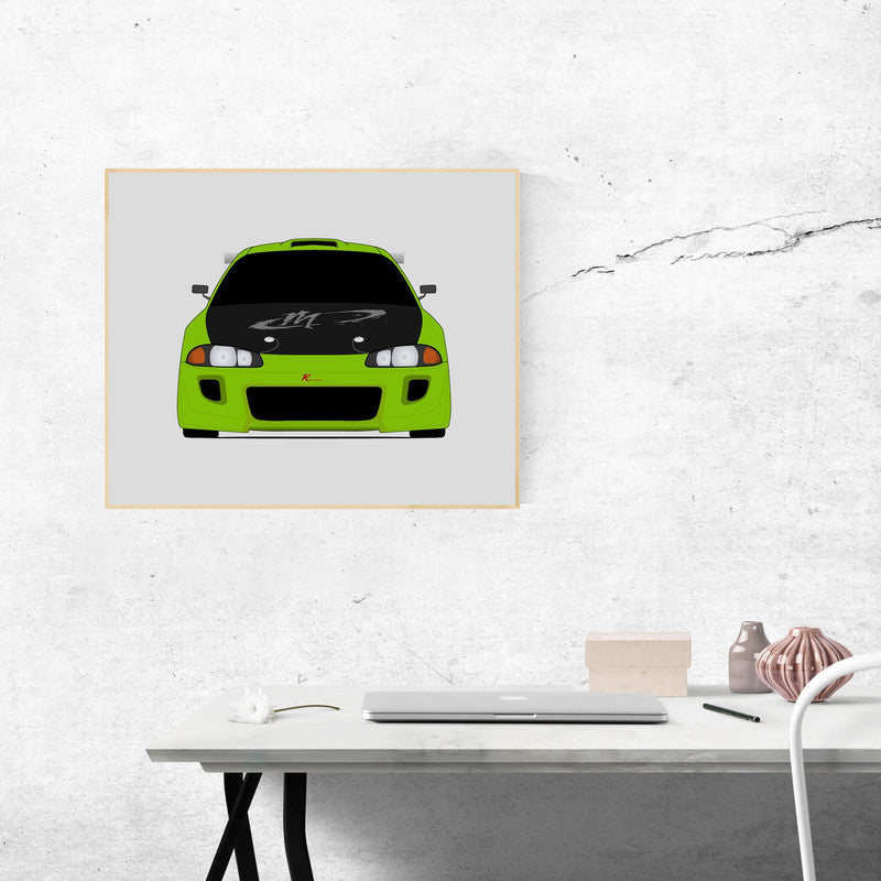 Mitsubishi Eclipse 2G DSM (1995-1999) Fast and the Furious Poster