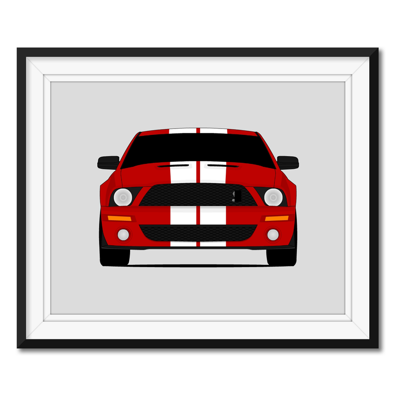 Ford Mustang Shelby GT500 S197 (2007-2009) Poster