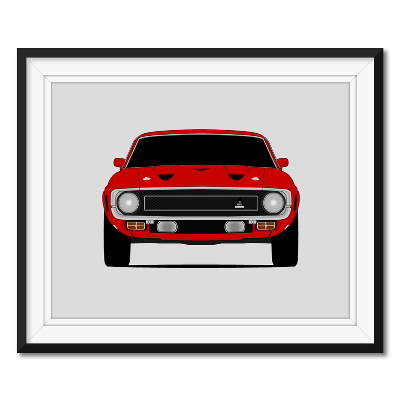 Ford Mustang 1969 Shelby GT500 Cobra Poster