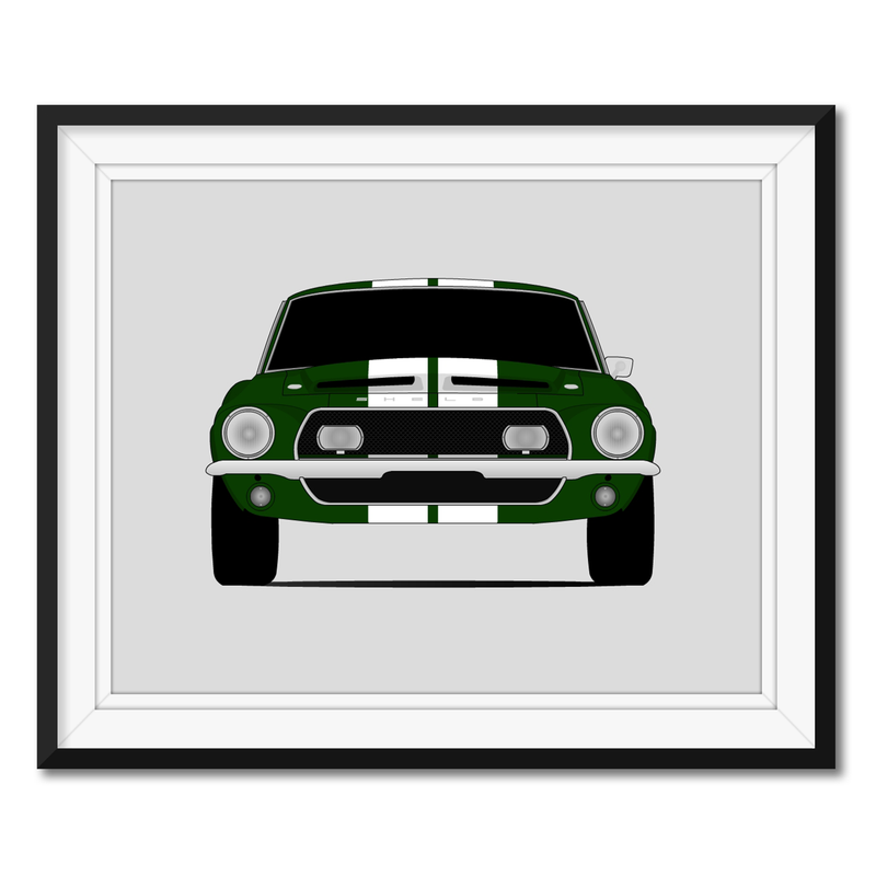 Ford Mustang 1968 Shelby GT500KR Cobra Poster