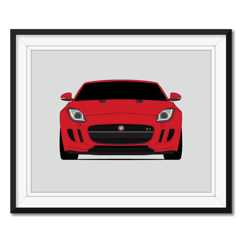Jaguar F-Type X152 (2013-2019) Sports Car Coupe Poster
