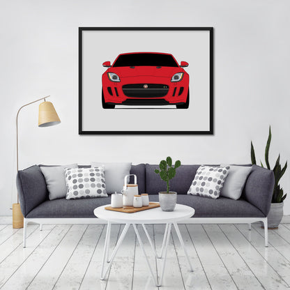 Jaguar F-Type X152 (2013-2019) Sports Car Coupe Poster
