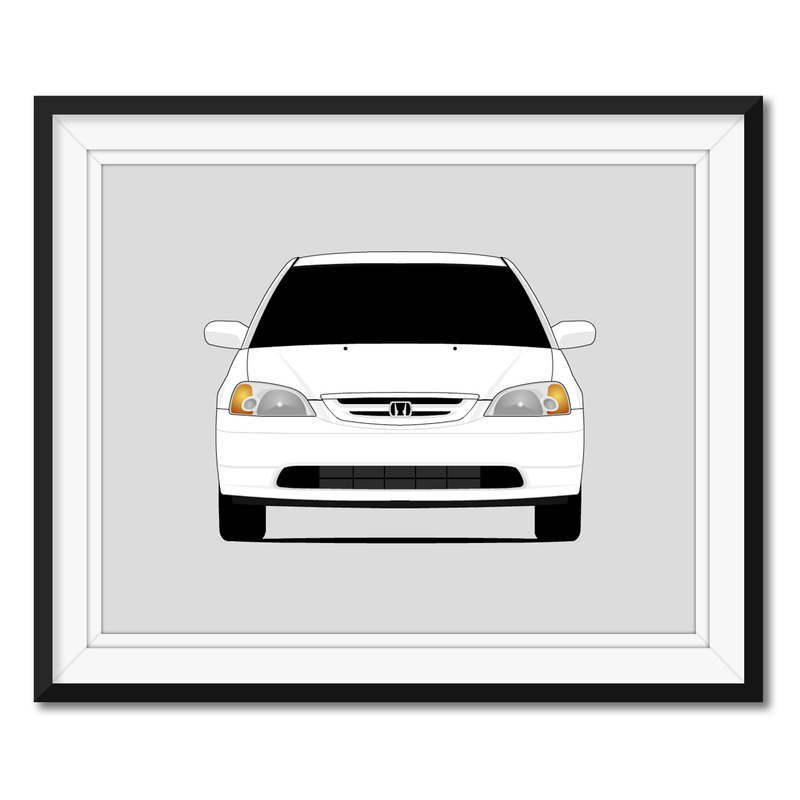 Honda Civic Coupe (2000-2005) Gen 7 Poster