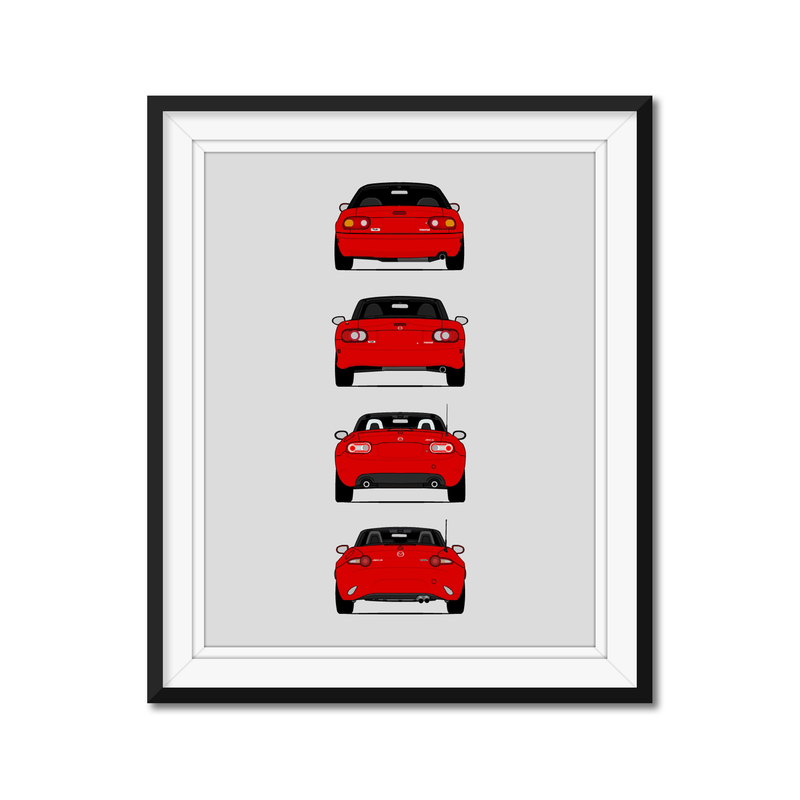 Mazda Miata Generations (Rear)