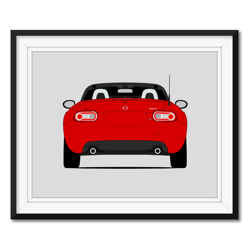 Mazda Miata MX-5 NC (2009-2012) Facelift (Rear) Poster