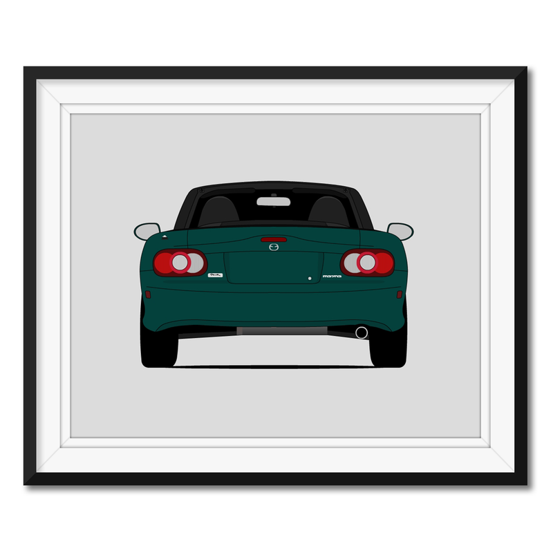 Mazda Miata MX-5 NB (1998-2005) (Rear) Poster