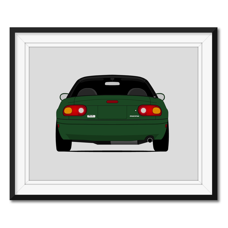 Mazda Miata MX-5 NA (1989-1997) (Rear) Poster