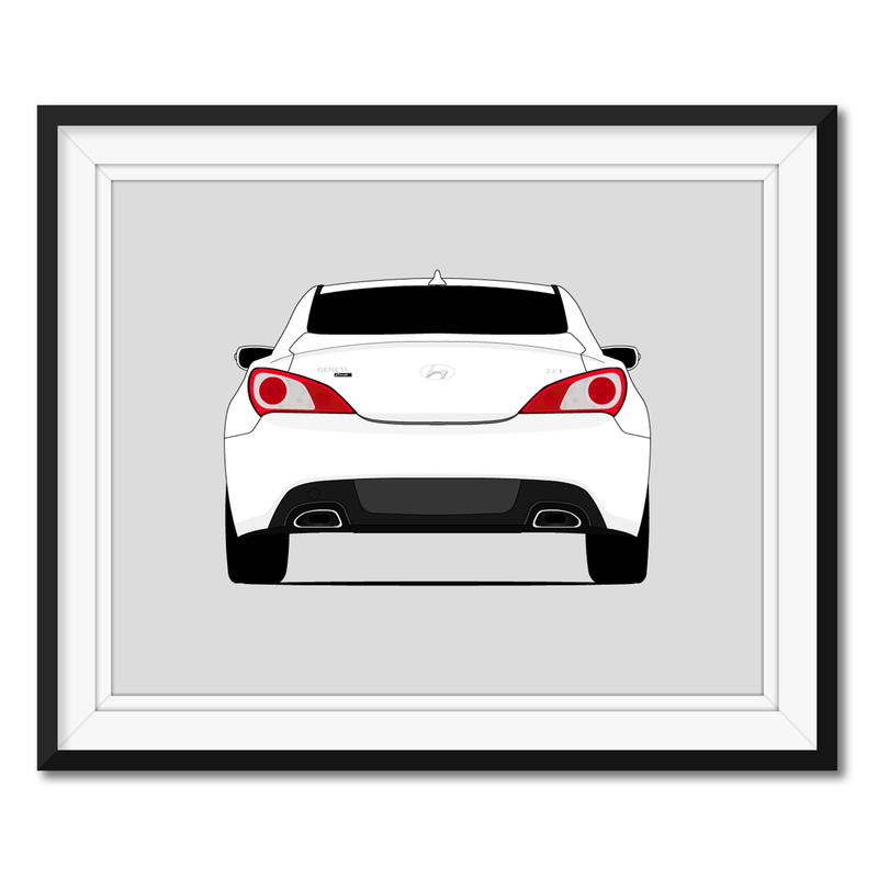 Hyundai Genesis Coupe (2009-2012) (Rear) Poster